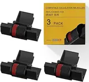 3 Pack Compatible Calculator Ribbon Replacement for Casio hr-100tm Ink IR-40T Calculator Ink Roller Compatible with Casio HR-100TM HR-170RC Canon P23-dhv CP13 Sharp EL-1801V, Individually Sealed, B/R