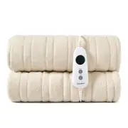Dreamaker Coral Fleece Heated Throw Cream 180x200cm
