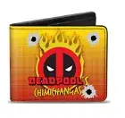 Deadpool Chimichangas Flaming Logo Marvel Bifold Wallet