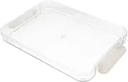 JEWEDECO Transparent Document Organizer Lightweight Portable Storage Box for Certificates Cards and Files Pet Material for Travel and Everyday Use