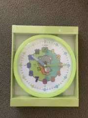Children Teaching Clock Time Koala Green Included Battery Kid Xmas Gift