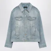 [Balenciaga] Light Blue Denim Jacket M Light blue