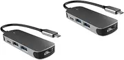 Gatuida 2pcs 4 1 Four in One Expansion Dock Portable USB Hub USB Hub Converters Sd/Card Readers Hub USB c Hub 4 Ports Adapter Hub USB Data Hub USB Hubs Aluminum Alloy 4 in 1 Extender