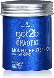 got2b Chaot Modeling Fibre Gum Hold 3 (100ml) Hair Wax for Men Creates Tousled Looks, Hair Paste with Strong but Flexible Hold for Individual Styles