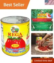 Authentic San Marzano Whole Peeled Plum Tomatoes - 6 Cans for Gourmet Cooking