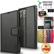 For Apple iPhone 16 15 14 13 Pro Max Plus mini Case Leather Wallet Flip Stand