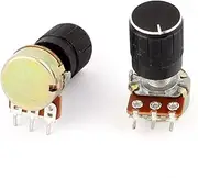 Aexit (Potentiometer) Pcs B1K 1K Ohm Terminals 13mm Metal Rotating Shaft Rotary Audio Single Linear (42ry827qf763) Taper Potentiometer