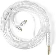 KBEAR Glint MMCX IEM Cable, Braided 5N OFC Headphones Extension, Gold-Plated 3.5MM Plug for Shure SE215/SE425/SE535/SE846, WESTONE W40/W50/W60, Sony IER-Z1R/IER-M9/IER-M7