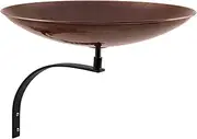 Achla Designs BCB-01-WM Burnt Copper Wall Mount Bracket Birdbath, Black