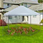 Chicken Coop Chicken Run House Cage w/ Wire Mesh & Lockable Door for Duck Goose