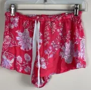 Natori Avant Garden Pajama Shorts Coral Floral Paisley New Lounge XS