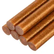 Mini Hot Glue Sticks for Glue Gun 0.43-inch x 4-inch Glitter Bronze Gold 6pcs