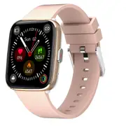 Smart watch- full-featured full-touch large screen and 24h heart rate and body temperature monitoring multiple sports modes - Pink