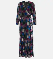 [Diane von Furstenberg] Diane von Furstenberg Babette printed midi dress AU 6 multicoloured