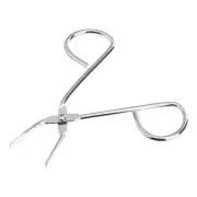 Stainless Steel Scissors Shaped Eyebrow Tweezer Clip (Silver)