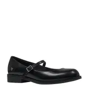 APHRODITE BLACK LEATHER FLATS