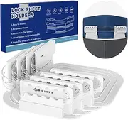 Lock Sheet Holders - 4Pcs Heavy Duty Bed Sheet Straps Keep Sheets Firm & Tight, No More Loose Sheets - Fits Any Size Mattress - White