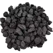 Black Lava Rock 10 lbs Volcanic Stones Indoor Outdoor fire place 0.3-0.6 Inch