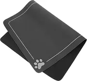 VILLFUL Pet Feeding Mat Dog Food Rabbit Food Waterproof Water Bowl Mat Reusable Puppy Pads Silicone Pet Food Mat Dog Activity Mat Cat Play Mat Pet Camping Essentials Mud Black