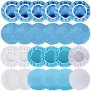 24 Pcs Car Buffing Bonnet Pads 5 to 6 Inches Microfiber Polishing Pads