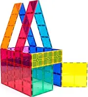 PicassoTiles Kids Toy Magnetic Building Blocks Magnet Tiles Supersized 12pc Large Stabilizer Base Jumbo XL Plate Foundation Education Construction Kit Engineering STEM Children Learning Stacking Set