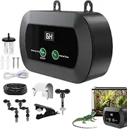 Automatic Reptile Mister - Humidifier With Timer For Tank | Quiet Fogger Adjustable Misting Nozzles Lizard, Turtle, Frog, Chameleon, Snake, And Plants System Terrariums Aquariums, 360° Nozzle