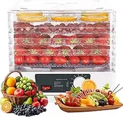 13L 5-Layer Food Dehydrator Removable Tray, 35-70℃ Temperature Adjustable Fruit Dryer for Jerky, Dog Treats, Herb, Meat, Beef