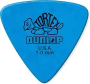 Dunlop 431P1.0 Tortex® Triangle Guitar Pick, 1.0MM, 6 Pack, Blue