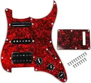 Surfing Loaded Prewired Pickguard Guard Plate with SSH Pickup for Electric Guitar,Red Pearl Red