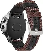 Strap for Suunto 9 Baro 7 Nylon Canvas 24mm Watchband for Suunto D5 Spartan Sport HR Baro TRAVERSE Alpha Leather Watch Strap