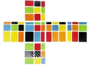 Replacement stickers for you Rubiks´s cube Mirror 3x3 horror fiber black
