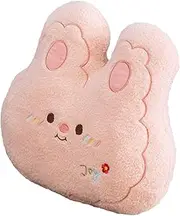 HIAKDOFT Cute Bunny Throw Pillow Adorable Plush Cushion for Home Decor Funny Rabbit Design Comfortable Back Support Present for Birthdays and Festivals