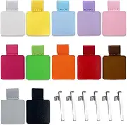 12 PCS Pen Loop Holder, Adhesive Pen Holder for Notebook with Elastic Pen Holder, Pen Loops for Planner Leather Pencil Holder Metal Pen Clips (Multicolored)