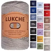 2mm Cotton Sparkle Macrame Cord 224 Yards Colorful Crochet Macrame Cord for W...