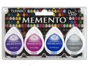 TSUKINEKO DEW DROPS 4PK INKPADS ~RAINY DAZE CODE MD100015-B23