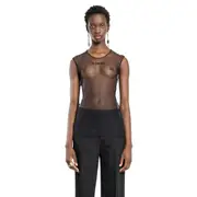 [ANN DEMEULEMEESTER] Biba ''Till The End'' Sleeveless Top in Tulle Black