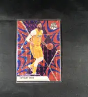 2019 2020 Mosaic Anthony Davis #18 Blue Red Prizm Reactive Los Angeles Lakers