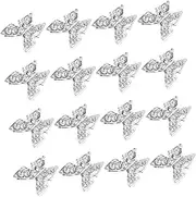SOESFOUFU 20Pcs Alloy Butterfly Nail Art Decorative for DIY Nail Design Wear Resistant and Skin Friendly