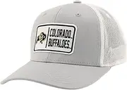 ZHATS Standard NCAA Officially Licensed Snapback Hat Big Rig Patch Gray White Defer