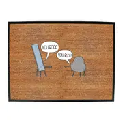 You Rock You Rule - Funny Novelty Doormat Man Cave Floor mat
