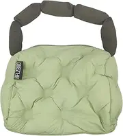 [HFLZBRO] Quilted Puffer Tote Bag for Women,Cute Bubble Handbag Crescent Wrist Purse Quilted Padding