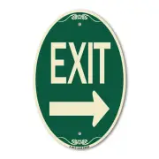 SignMission Designer Series Sign - Exit with Right Arrow 12" x 18" Aluminum Sign