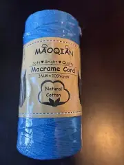 MAOQIAN Lake Blue Macrame Cord 3mm x 109 Yards - Lake Blue