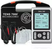 TENS 7000 Rechargeable TENS Unit Muscle Stimulator and Pain Relief Device - A...