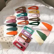 Set of 10: Hair Clips (Various Designs) Set Of 10 - Matte Cutout Water Drops - Multicolor - One Size