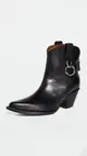 [R13] Cowboy Ankle Boots with Ring