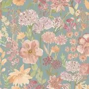 Grand Deco Wildflowers Wallpaper Grandeco Pink/Blue