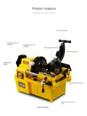 220V 750W Electric Steel Pipe Threading Machine Electric Sleeving Machine