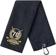 CybGene 70th Birthday Gifts Golf for Men Golfer, Funny Golf Towels for Golf Lovers, Husband, Perfect for Dad, Boss, Grandpa for Birthday