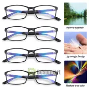 1/2/4x Unisex Unbreakable Lightweight Reading Glasses Blue Light Blocking Reader